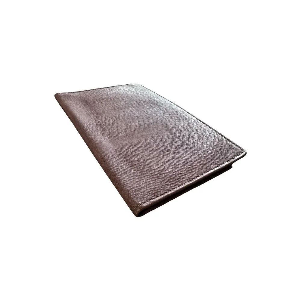Louis Vuitton Brown Taiga Card/Passport document holder Wallet